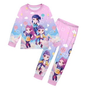 Nuevo Conjunto de Pijama Informal de Verano con Estampado de Anime de K-POP Witch Hunt Team, Transpirable y Suave - Product Image 2