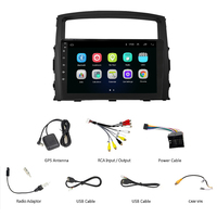 Navigateur GPS Android 15 pour Mitsubishi Pajero 2006-2020 Écran tactile WiFi/CarPlay intégré Android Auto GPS 9 pouces
