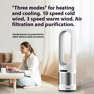 Smart Home Digital Ar Condicionado Ventilador Elétrico Ultra-Leve Som Floor-Standing Dual-Purpose Cooling Heating LED Light Energia - Product Image 5
