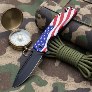 มีดพับอเนกประสงค์ สแตนเลส อลูมิเนียม ด้ามจับ DIY ปรับแต่งได้ OEM สำหรับพกพา แคมป์ปิ้ง กิจกรรมกลางแจ้ง เอาตัวรอด HK FB227 - Product Image 3