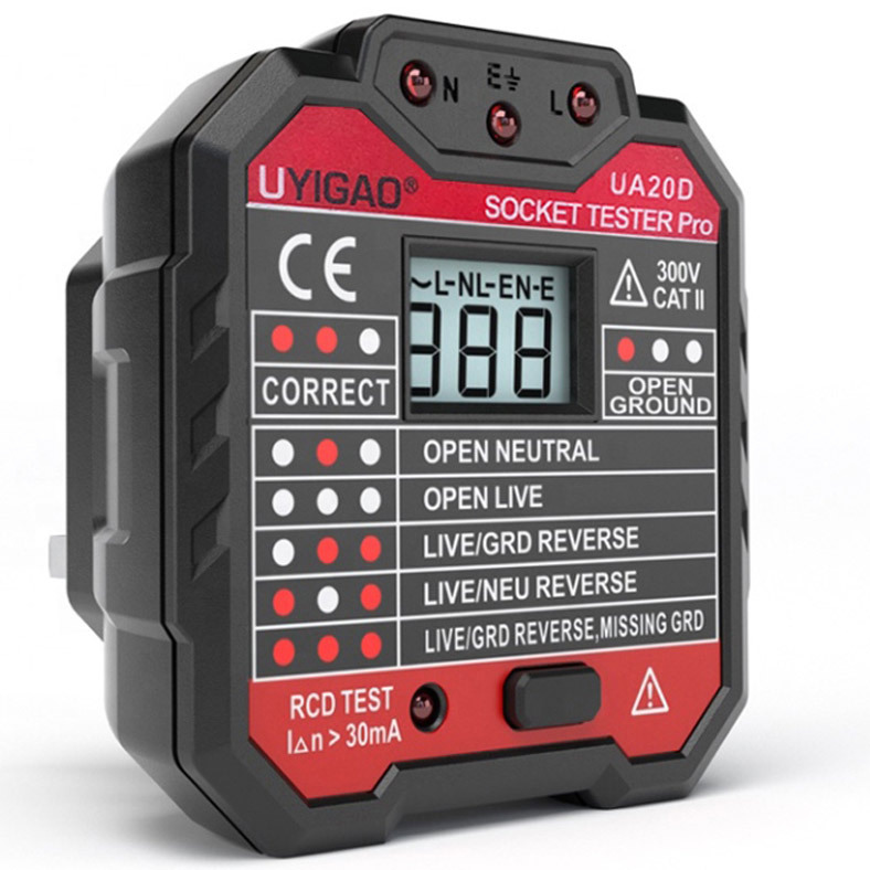 Best price Digital Display Plug in UK Socket Voltage Outlet Tester Electric Fault Checker Advanced Circuit Line Wall Plug Finder