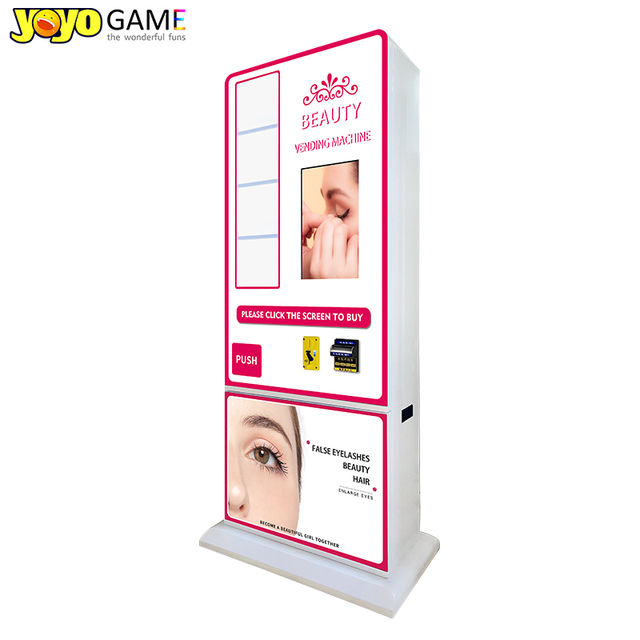 Custom Pink Metal Cosmetics Eyelash Vending Machine Economical Beauty Hair Vending Machine for Small Businesses
