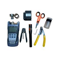 Kit d'outils HILINK FTTH avec coupe-fibre, mesureur de puissance optique, dénudeur CFS-3, localisateur de défaut visuel, équipement de fibre optique 10mw
