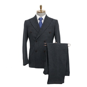 Traje de <span class=keywords><strong>hombre</strong></span> a medida, traje de 2 piezas, chaqueta de cuadros de lana, Pantalones - Product Image 6