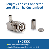 Câble coaxial RF BNC 50 ohms à faible perte, câble de raccordement pour connexion d'antenne de communication sans fil, prise en charge de la longueur personnalisée OEM