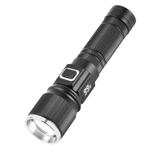 Lampe torche télescopique à zoom rechargeable en alliage d'aluminium avec chargement Type C et affichage numérique du niveau de batterie LED - Product Image 5