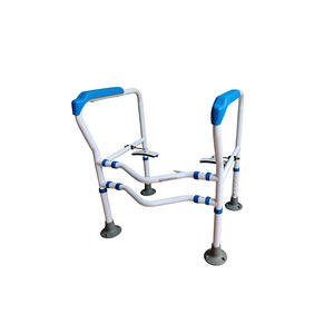 Barra de apoyo para inodoro ZIXBO, 57x65x49cm, barra de seguridad de aleación de zinc y nailon para personas mayores, dispositivo de asistencia para baño, no requiere perforación - Product Image 3