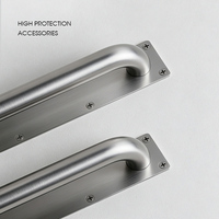Barre d'appui murale en L anti-ligature pour personnes âgées, conforme ADA, en acier inoxydable 304, finition satinée 30 cm, 1,2 mm, pour salles de bain de prison