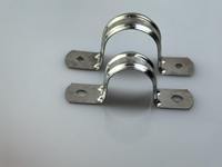 Colliers de serrage à double trou en acier galvanisé finition zinc de 32 mm en forme de U, marque RK, garantie de 3 ans