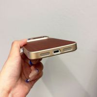 Coque de protection antichoc à motif grain de bois avec grande fenêtre de visualisation premium pour iPhone 17 Pro Max et iPhone 16