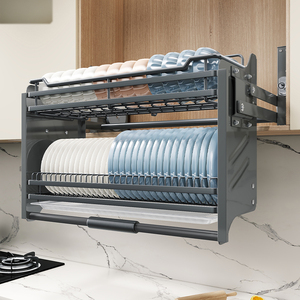 Gabinetes Superiores HNOSS, Cesta Elevadora Inteligente para Almacenamiento Desplegable, <span class=keywords><strong>Estante</strong></span> Desplegable para Gabinete de <span class=keywords><strong>Cocina</strong></span> Superior - Product Image 1