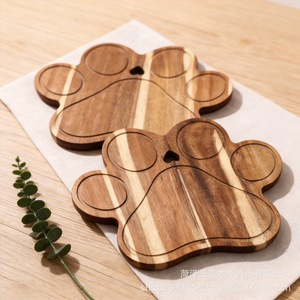 เขียงไม้กระถินณรงค์รูปอุ้งเท้าแมว สำหรับเสิร์ฟอาหารที่บ้าน - Product Image 3