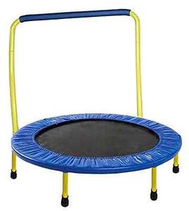 Mini trampoline pliable CreateFun pour enfants, aire de jeux intérieure, trampoline de fitness avec poignée - Product Image 1