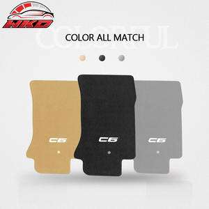 Tapis de sol pour Chevrolet Corvette 05-13 C6, logo OE, tapis en velours noir, 2 pièces - Product Image 4