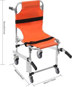 Suministros médicos Df, silla de escalera de ambulancia de emergencia plegable portátil, camilla de escalera, camilla de silla de ambulancia - Product Image 4