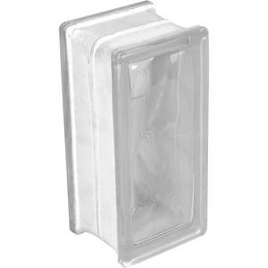 Bloque de vidrio ondulado vertical transparente 19x9x8 cm para torneado de herramientas - Product Image 2