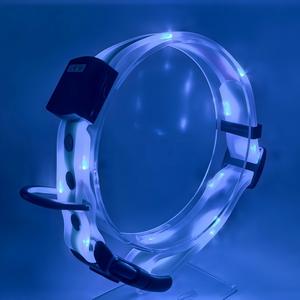 Led Light-Up Hondenluminescentie Kraag Lopende Riem Nylon Materiaal Met Rubberen Coating Niet-Verstikkende Huisdieraccessoires - Product Image 2