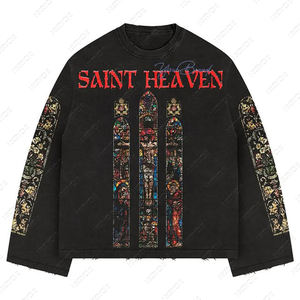 T-shirt à manches longues pour homme, coupe classique, en coton double fil, fermeture éclair, couleur unie, hiver 2025 - Product Image 3