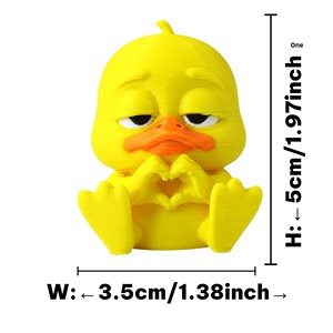 Pato de Vidrio Impreso en 3D, Decoración de Escritorio, Regalo de Cumpleaños Divertido, Bonito y Extraño - Product Image 2