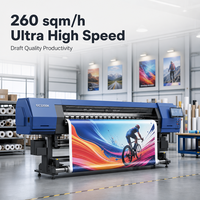 Imprimante jet d'encre numérique industrielle 320 cm GC3200K haute résolution pour impression de bannières publicitaires extérieures sur vinyle