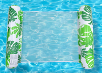 Lot de 2 flotteurs de piscine en forme de feuilles tropicales pour adultes, 4-en-1, gonflables, en PVC, pour l'extérieur