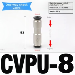 Válvula de Retención CVPU, Conexión Neumática Rápida en Línea Recta, Accesorio de Conexión por Empuje HOFUJNG - Product Image 3