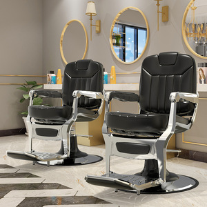 Sillón de Barbería de Metal de Alta Gama, Estilo Americano, con Reposabrazos Giratorios, para Peluquería y Estética Masculina - Product Image 3