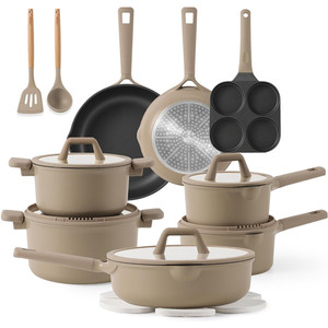 Hiện đại không dính nhà bếp <span class=keywords><strong>Cookware</strong></span> Set cảm ứng dưới chậu chảo bền vững các tính năng giá bán buôn có tính năng Kính đá cẩm thạch - Product Image 1