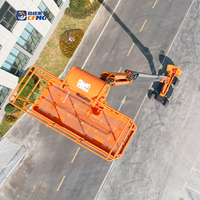 Plateforme élévatrice télescopique électrique à bras droit CFMG 18-34m, nacelle élévatrice automotrice pour travaux en hauteur, certifiée CE ISO
