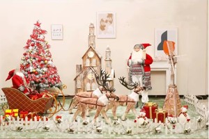 50*65CM grandes alces navideños y renos accesorios de escena forma de ciervo decoraciones fábrica al por mayor adorno navideño Reno - Product Image 5