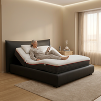 Base de Cama Eléctrica Ajustable Inteligente con Motor Okin Alemán y Control Remoto Inalámbrico, Preajuste de Gravedad Cero para el Cuidado en el Hogar de Personas Mayores