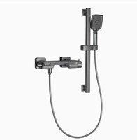 Système de douche thermostatique moderne en chrome pour salle de bain d'hôtel chinois, avec affichage numérique, mitigeur eau chaude et froide, robinets de lavabo