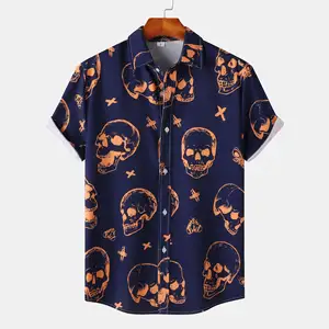 Vente en gros de chemises hawaï de haute qualité chaoqi impression de vacances personnalisée chemise à fleurs et ensemble court pour hommes