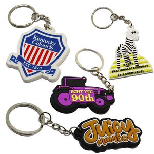 Pvc Keychain 3D Keychains Wholesale Soft Pvc Rubber Cartoon Custom Logo Design Soft 3D Pvc Keyring Keychain Key Ring Key Chain