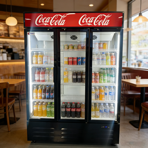Vitrine réfrigérée verticale <span class=keywords><strong>pour</strong></span> steak <span class=keywords><strong>de</strong></span> bœuf et saucisses, refroidissement par air et ventilateur, réfrigérateur d'exposition avec <span class=keywords><strong>porte</strong></span> en verre - Product Image 4