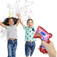 Pistolet lance-confettis gonflable multicolore portatif pour la remise des diplômes, style TikTok, accessoire de fête gonflable automatique