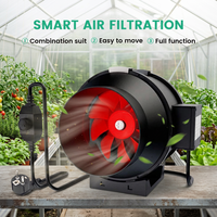 Ventilateur extracteur de conduit EC de 4, 6 et 8 pouces avec filtre à charbon et moteur, ventilateur d'évacuation en ligne pour l'hydroponie et l'agriculture