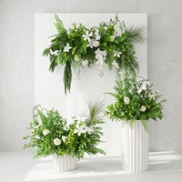 Rangkaian Bunga Roman Simulasi untuk Upacara Pernikahan, Desain Seni Mawar & Peony Semi-Handmade