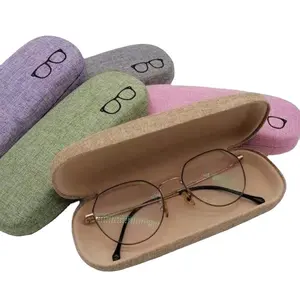 Vente en gros d'étuis à lunettes rigide étui à lunettes en cuir emballage de boîte étui à lunettes avec logo personnalisé