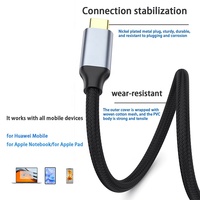 Adaptador Convertidor de USB 3.1 Tipo C Macho a HDMI Hembra para Macbook Pro 4K 60Hz, con Cubierta de PVC, Coaxial, de Teléfono a TV