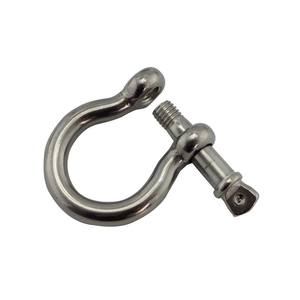 304 Stainless Steel D-Type <b>Shackle</b> Bow-Shaped Horseshoe Chain & U-Shaped Buckle for Wire Rope Horseshoe & U-Shaped Buckle - Product Image 1
