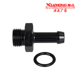 Adaptador de línea de combustible de aleación de aluminio, rosca externa 6AN a conector de manguera 5/16, negro, para modificación de automóviles - Product Image 5