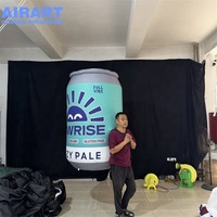 Costume gonflable personnalisé avec logo imprimé en forme de canette de bière, Mascotte géante gonflable en forme de canette de boisson pour défilé de rue
