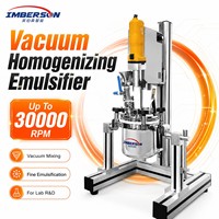 Mélangeur émulsifiant sous vide de laboratoire 5L avec élévateur hydraulique, homogénéisateur à cisaillement élevé à circulation interne et externe pour produits chimiques quotidiens