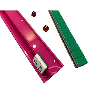 Soporte Elevado para Fichas de Mahjong de Acrílico Rosa Intenso, Soporte Extra Grande para Almacenamiento de Fichas de Mahjong Americano - Product Image 3
