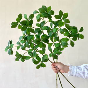 Plante artificielle de gardénia à tige unique Qingyu Chronicle, décoration en caoutchouc souple, ornement de mariage - Product Image 2