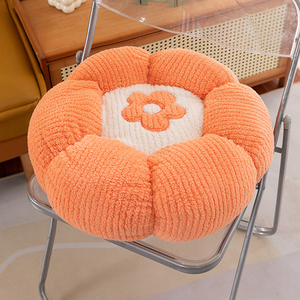 Vente directe d'usine, coussin en peluche brodé de fleurs <span class=keywords><strong>roses</strong></span>, tissu rayé doux, coussin de sol pour usage au bureau - Product Image 2