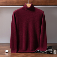 Pull en cachemire à col montant pour homme, chaud et respirant, style simple et polyvalent, idéal pour l'automne et l'hiver – Vente en gros OEM/ODM directe usine