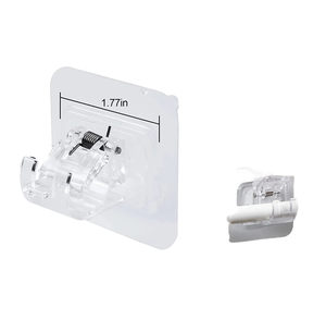 Crochets de <span class=keywords><strong>tringle</strong></span> <span class=keywords><strong>à</strong></span> rideau en PVC autocollants, <span class=keywords><strong>sans</strong></span> <span class=keywords><strong>perçage</strong></span>, supports de <span class=keywords><strong>tringle</strong></span> <span class=keywords><strong>à</strong></span> rideau en plastique - Product Image 4