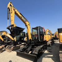 Mini-pelleuse SANY SY60C d'occasion prête à être expédiée, 6 tonnes, moteur Yanmar, pompe hydraulique, système d'origine, faible nombre d'heures de fonctionnement, pour travaux d'aménagement paysager
